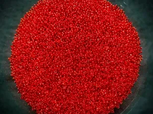 Vintage Venetian Seed Beads - 11/0 - Transparent Red