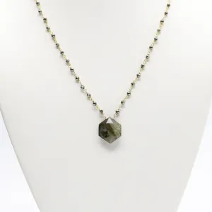 Waterfall Hexagon Labradorite Necklace