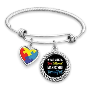 What Makes You Different Makes You Beautiful Charm Bracelet