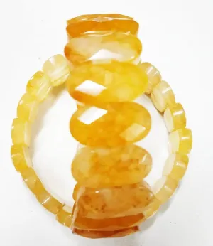 Yellow Citrine Bracelet for Jupiter wide cut