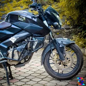 Zana Engine Guard for Bajaj Pulsar W/Slider (Black)