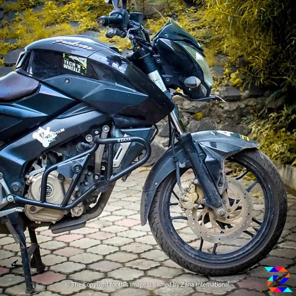 Zana Engine Guard for Bajaj Pulsar W/Slider (Black)