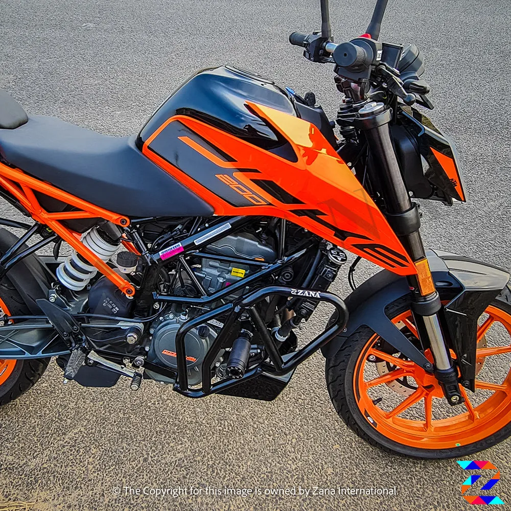 Zana Engine Guard with sliders - KTM Duke 200 BS6 -Black