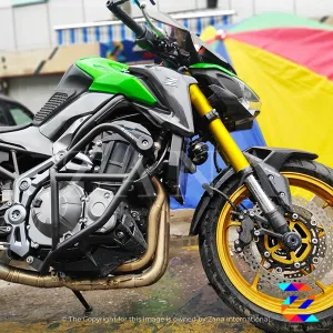 Zana Kawasaki Z900 Engine Guard with Sliders - Black 2017-2019